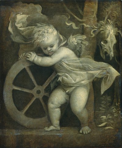 Cupido con la Ruota della Fortuna, c.1520 da Tiziano Vecelli